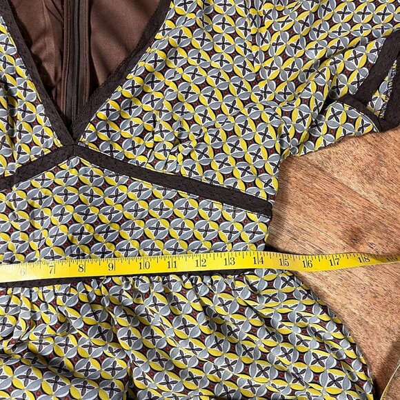 In Loom Maxi Dress Womens M Empire Waist Flutter Sleeves Lace Prairie Cottage - Picture 16 of 16